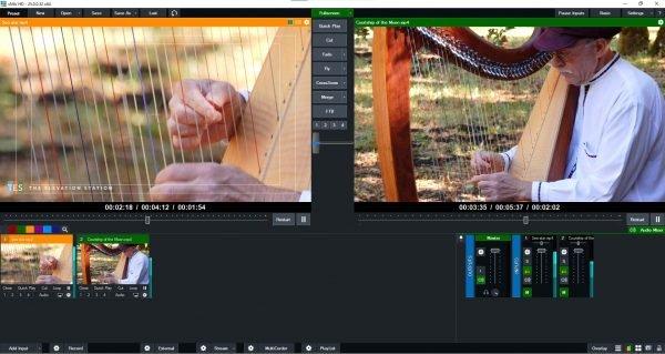 vMix multi-camera livestream in progress